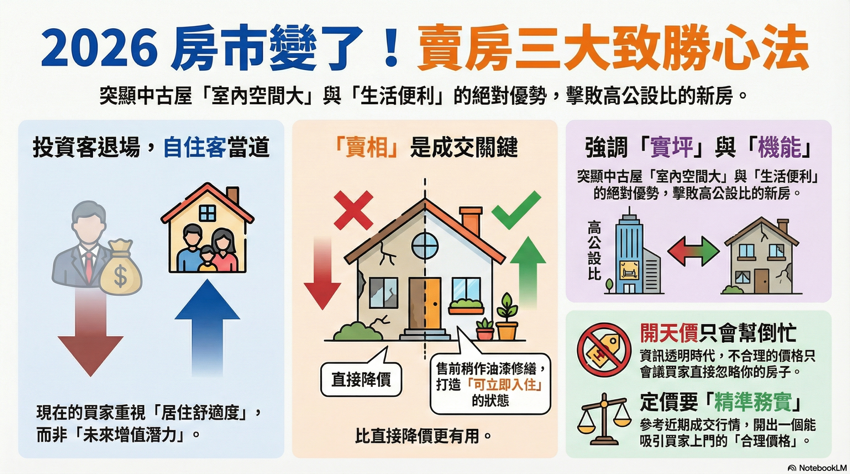 2026賣房好嗎?現在是「剛需」當道的時代,想成交得靠這三招