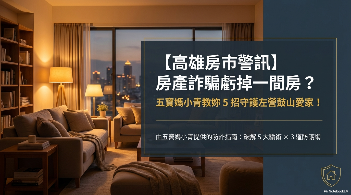 高雄左鼓房仲推薦五寶媽小青,解說 5 大房產詐騙手法與地籍異動即時通申請建議。