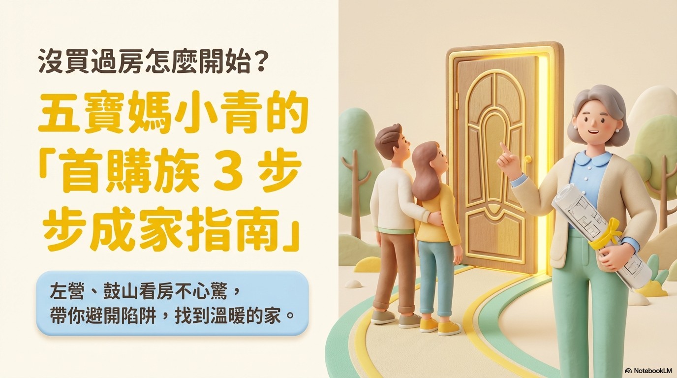 高雄左鼓房仲推薦五寶媽小青：首購指南 3 步驟